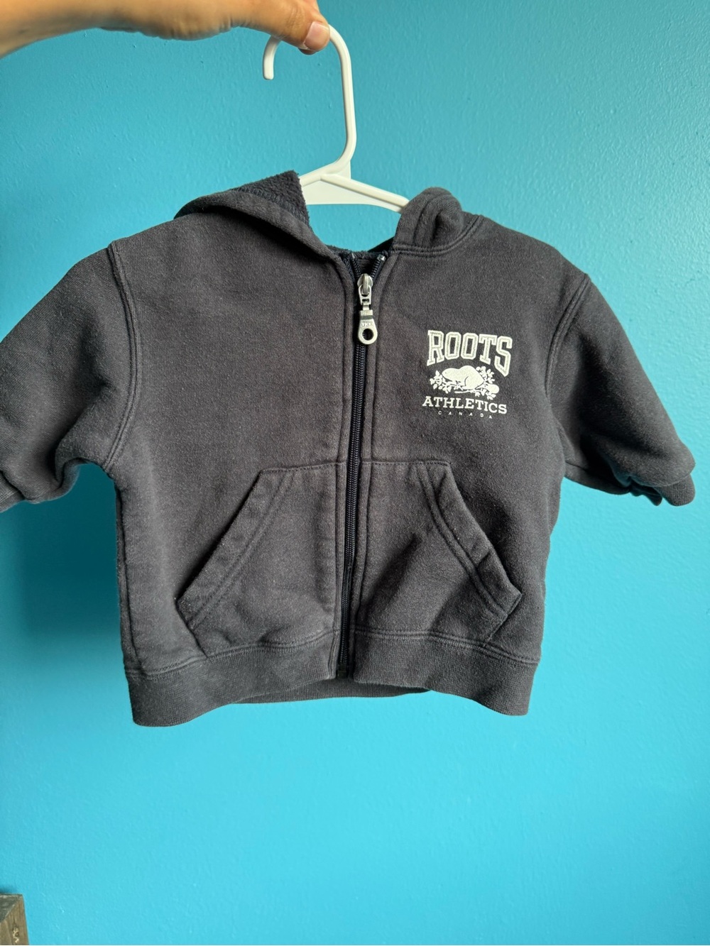 Roots baby sweater